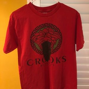 Red crooks n castles T-shirt